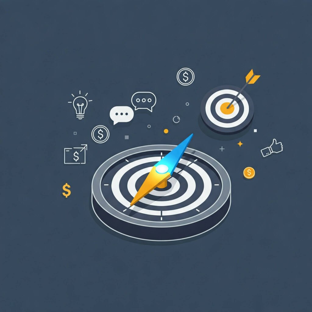Compass Pointing to Startup Target