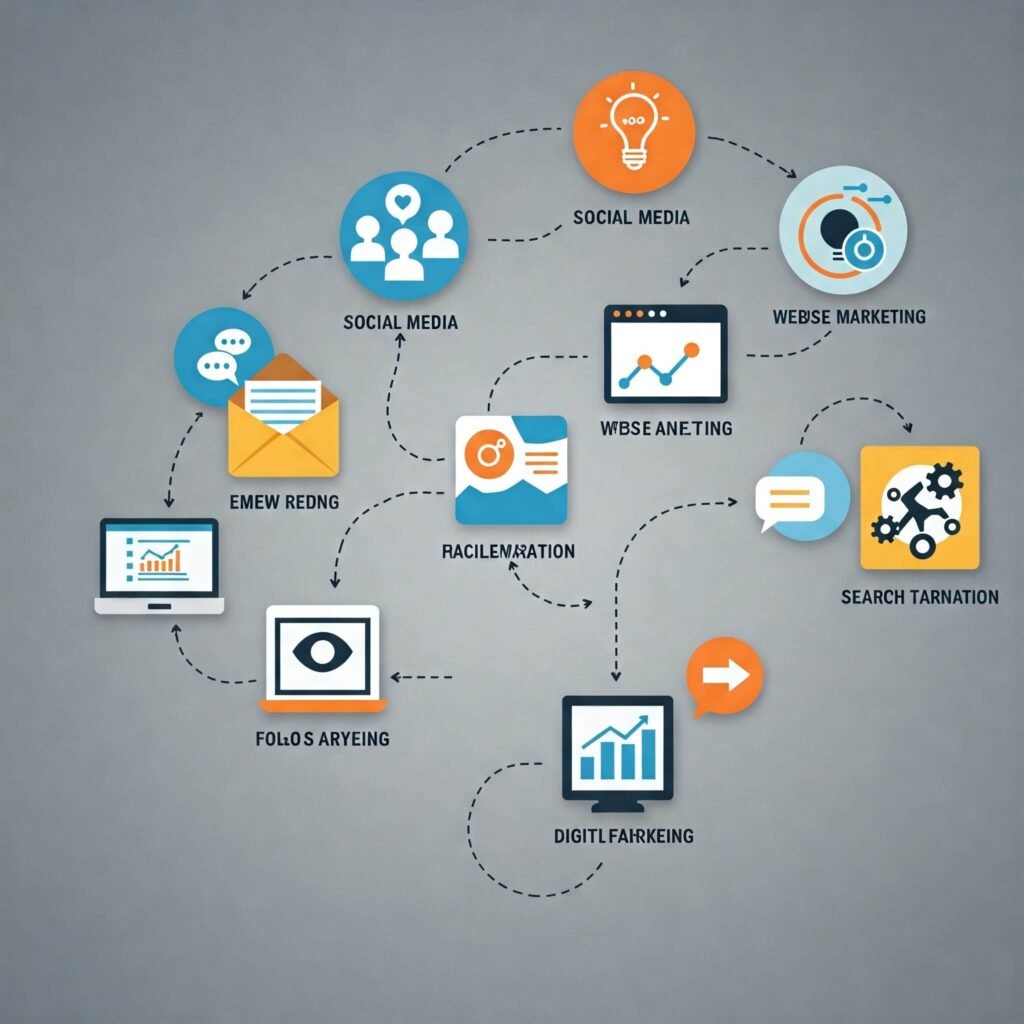 Digital Marketing Icons Network