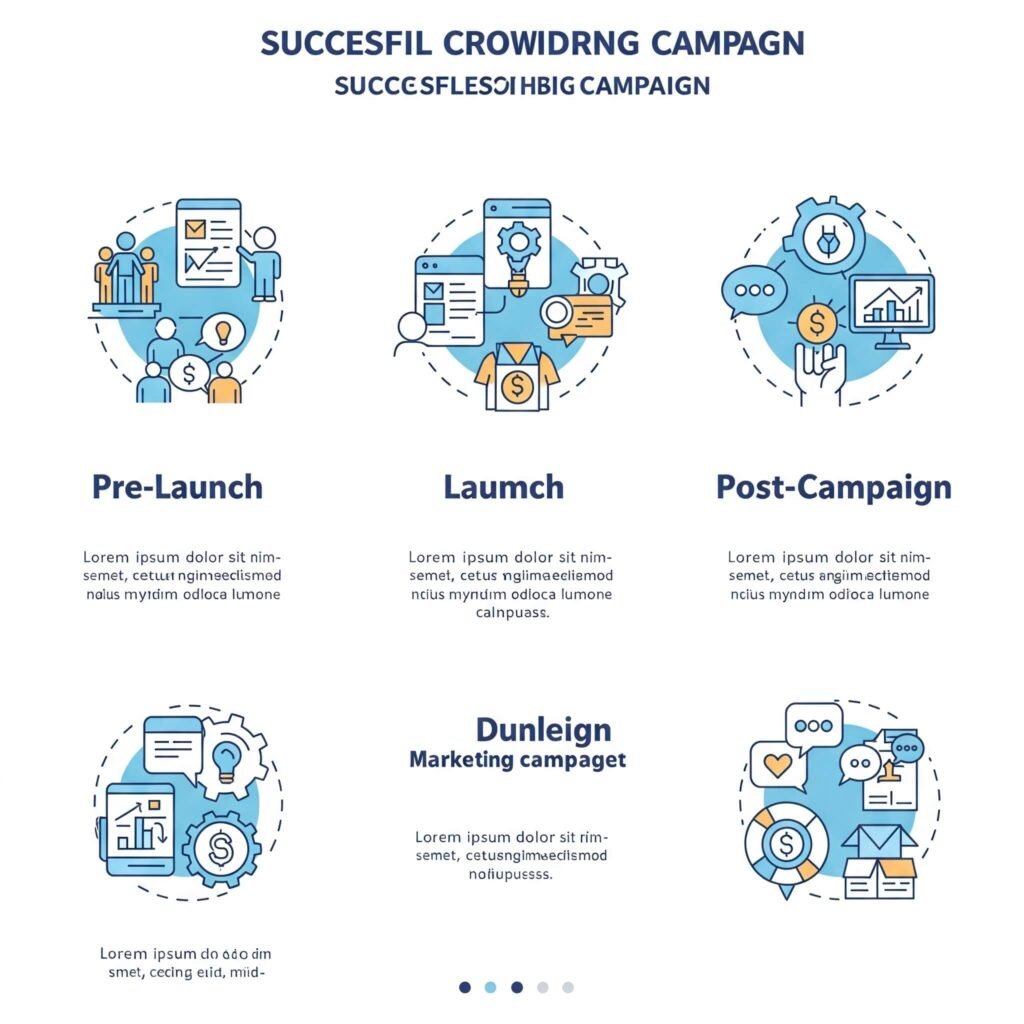 Crowdfunding Campaign Stages Infographic