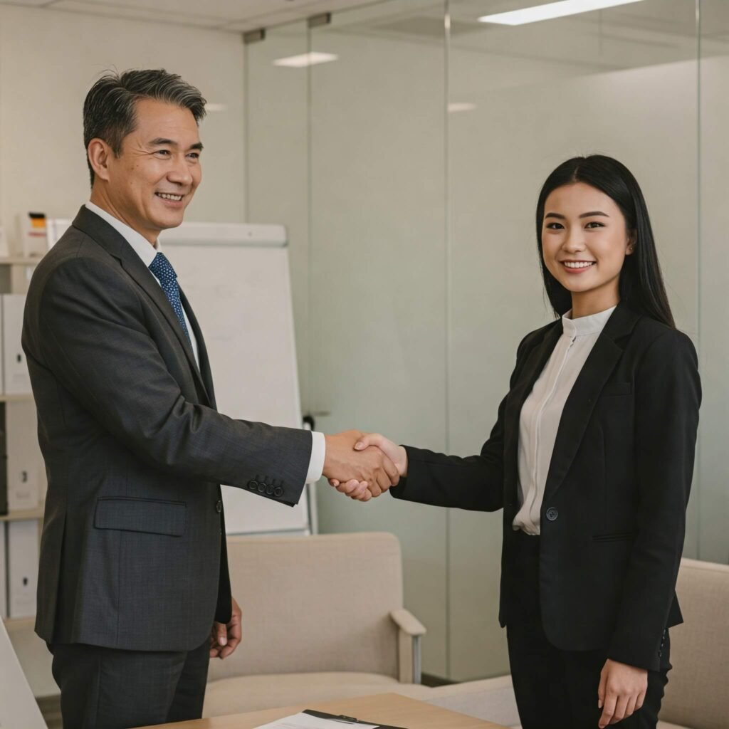 Banker and Founder Handshake Agreement