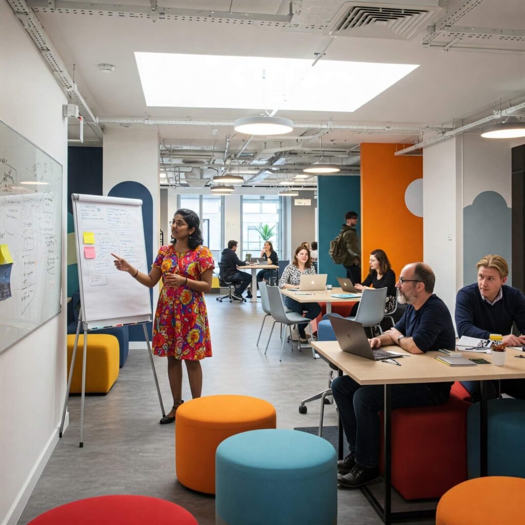 Vibrant coworking collaboration