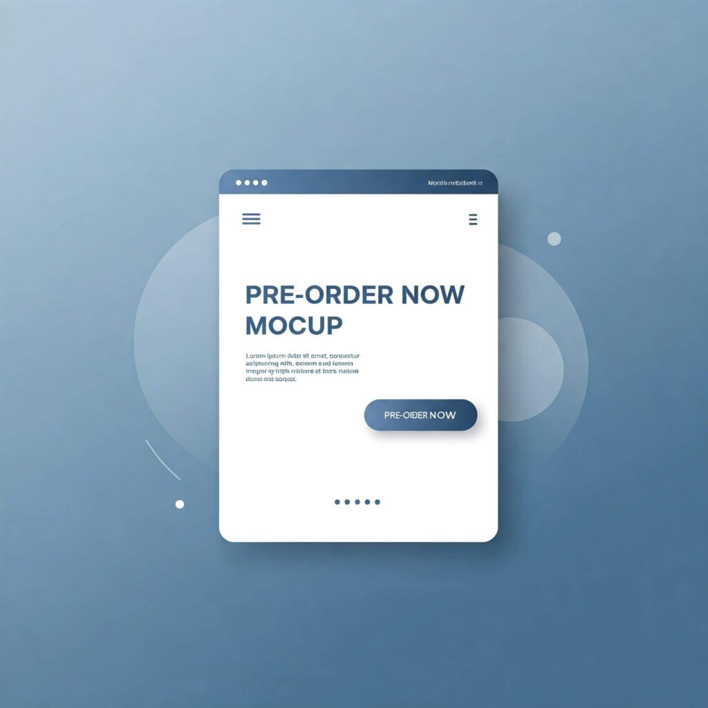 Minimalist Pre-order Website Mockup