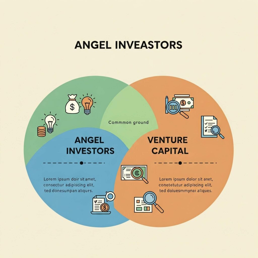 Angel Investors vs Venture Capital Venn Diagram