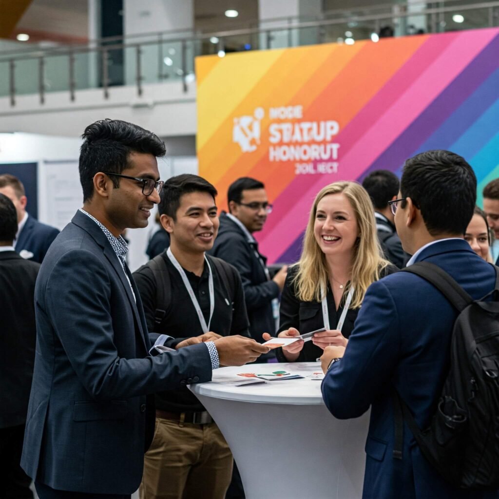 Networking at Startup Event